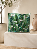 Large Banana Leaf Reversible Patterned Tote Bag