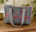 Small Prime rose Reversible Patterned Fabric Tote Bag