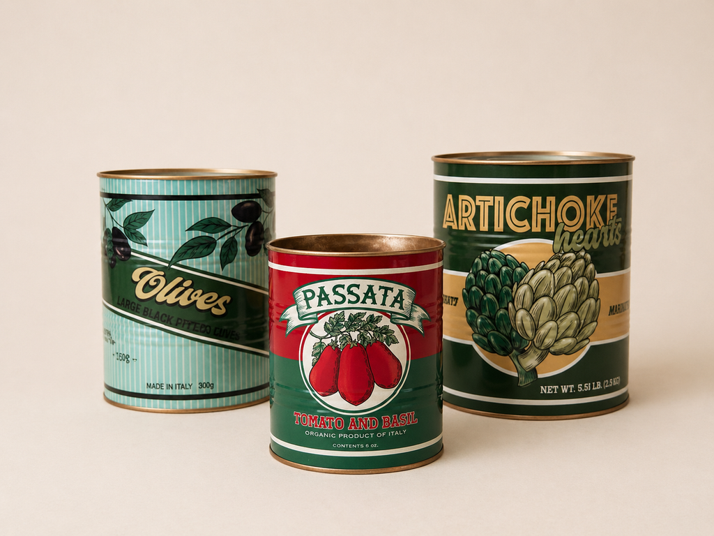 Set of 3 Retro Storage Tins