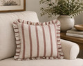 Pink striped feather cushions
