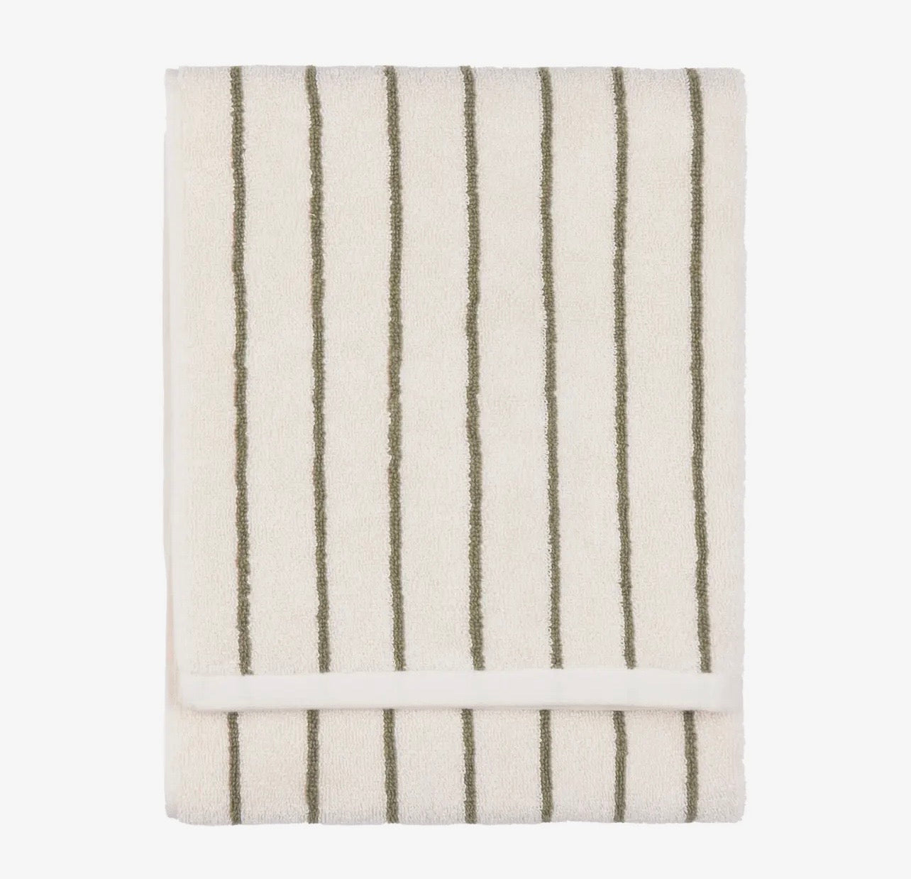 Olive Striped Bath Sheet