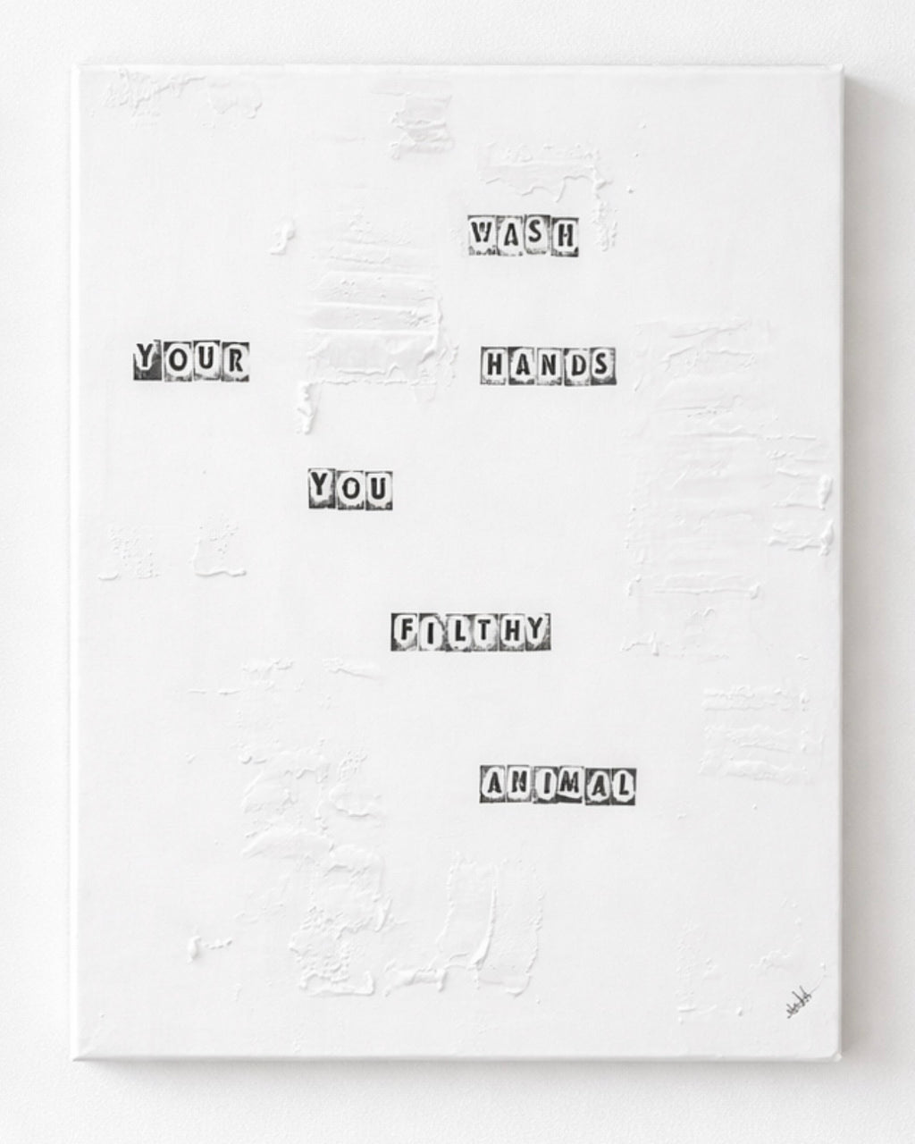 Bespoke Textured Word Canvas
