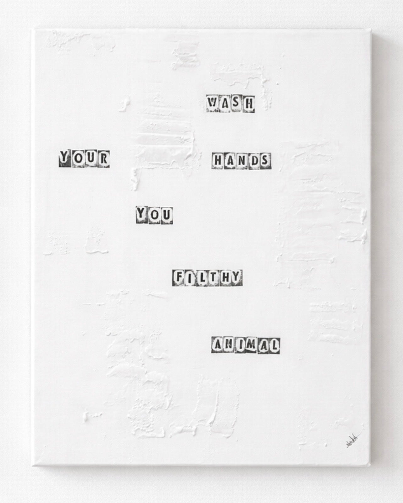 Bespoke Textured Word Canvas