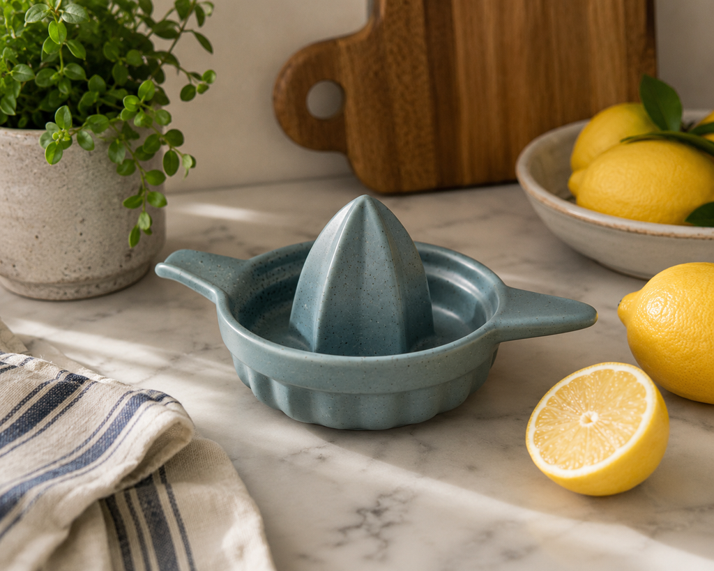 Blue Ceramic Lemon Squeezer