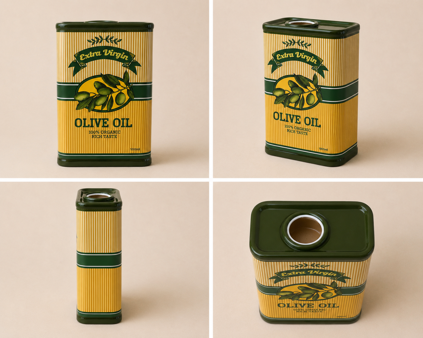 Retro Olive Oil Vase