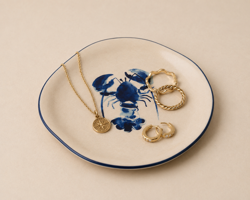 Blue Lobster Trinket Dish