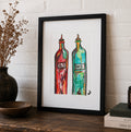 A4 Chilli and Olive Oil Drawing