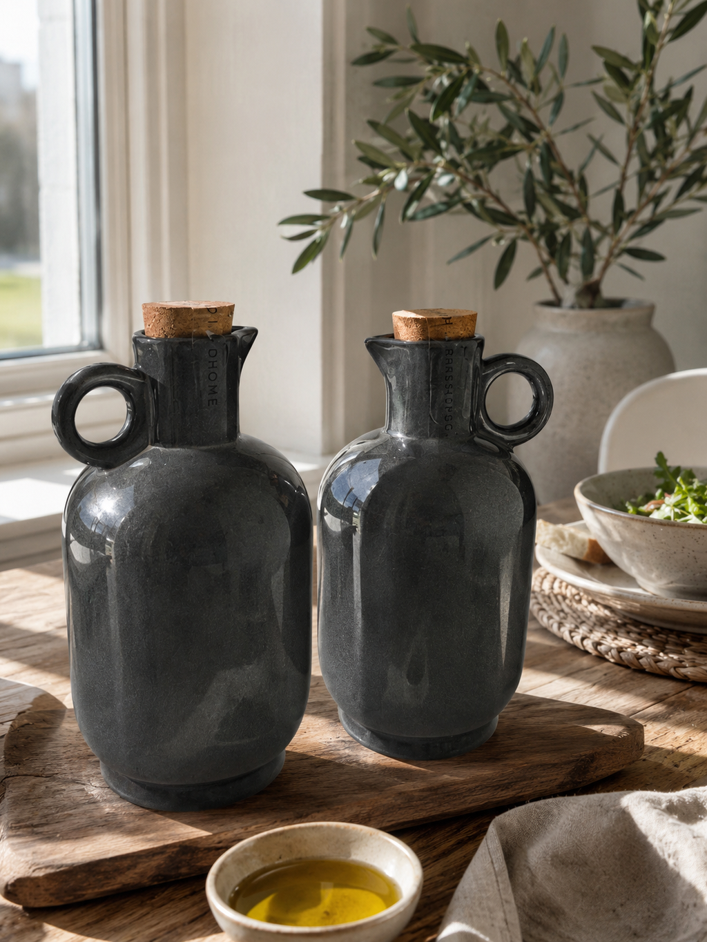 Grey Cermaic Oil Pourer