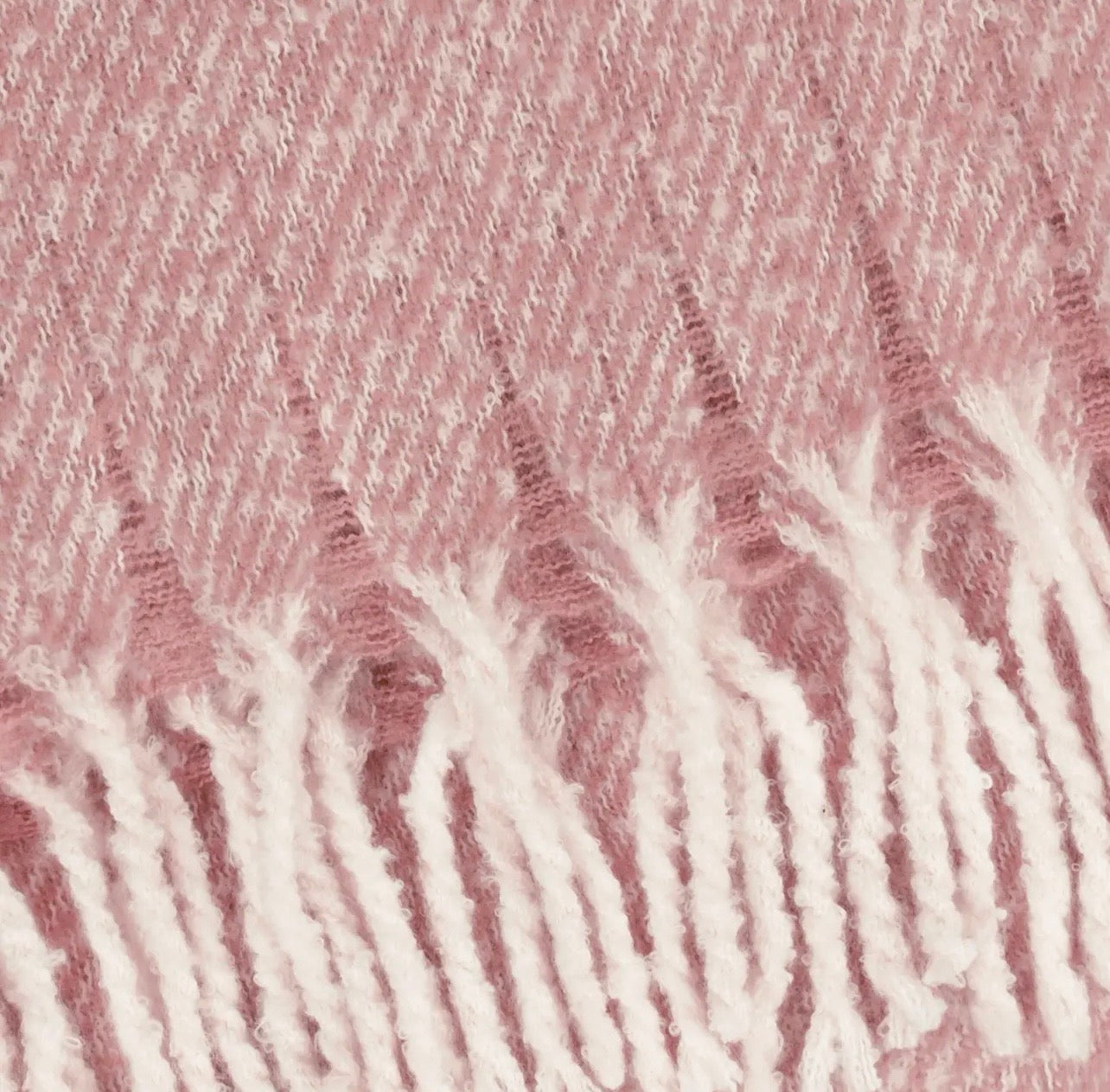 Isla Woven Tasselled Pink Throw
