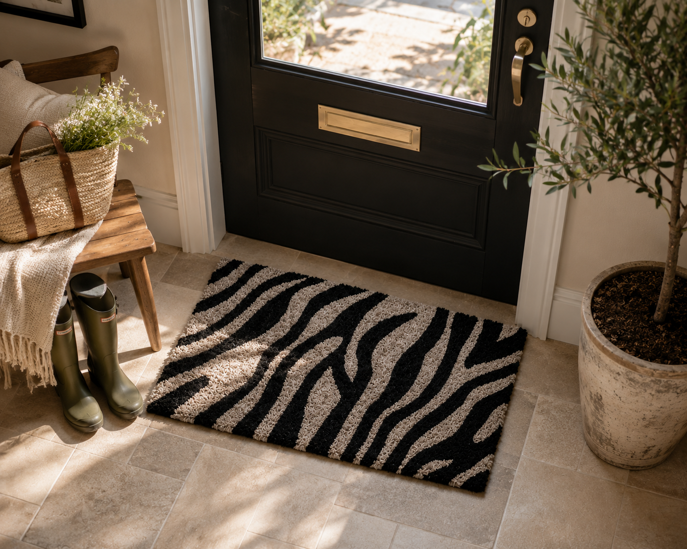 Zebra Door Mat