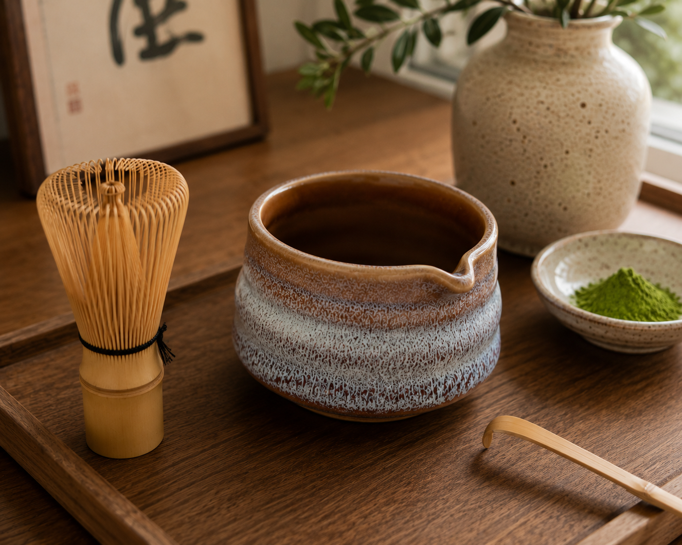 Light Blue Ceramic Matcha Jug