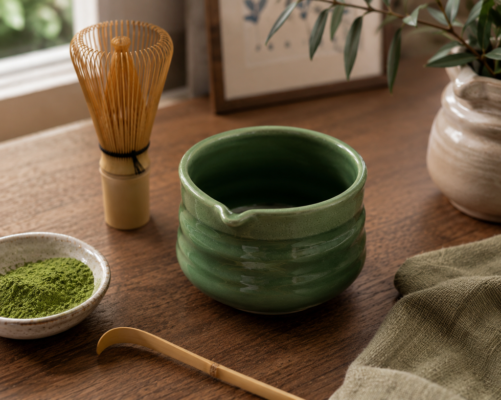 Green Ceramic Matcha Jug