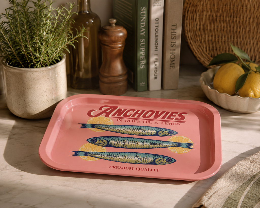 Pink Anchovies Serving Tin
