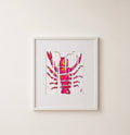Bespoke 30cm Framed Lobster Illustration