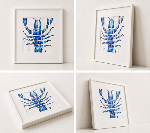 Bespoke 30cm Framed Lobster Illustration