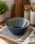 Large Blue Ceramic Glazed Bowl