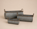 Set of 3 Rectangular Metal Planters