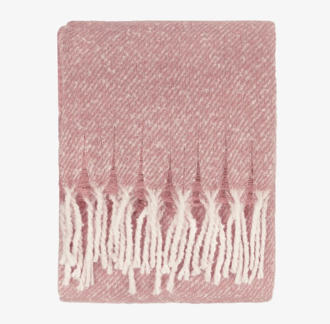 Isla Woven Tasselled Pink Throw
