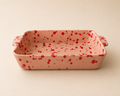 Medium Pink Dotty Ceramic Baking Tray