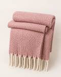 Isla Woven Tasselled Pink Throw