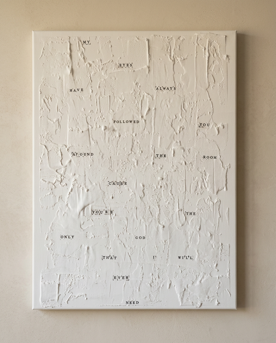 Bespoke Textured Word Canvas